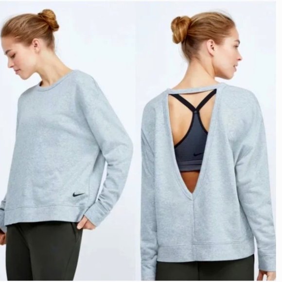 Nike Dri Fit V Back Sweatshirt - Picture 1 of 5